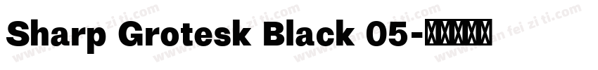 Sharp Grotesk Black 05字体转换